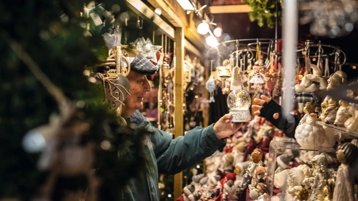 Christmas Market Stall In Basel