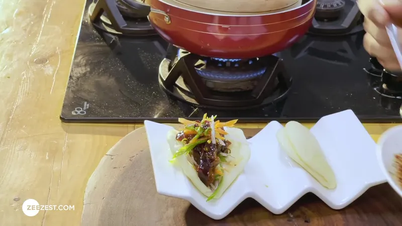 Bao Buns with mushroom and aubergine filling