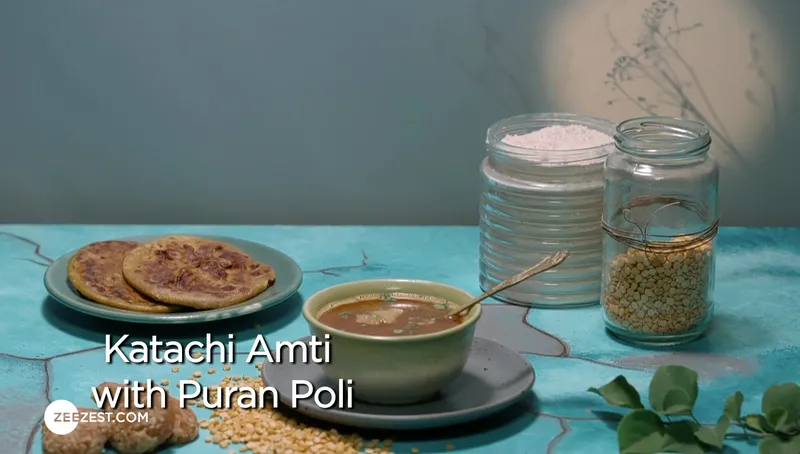 Katachi Amti with Puran Poli