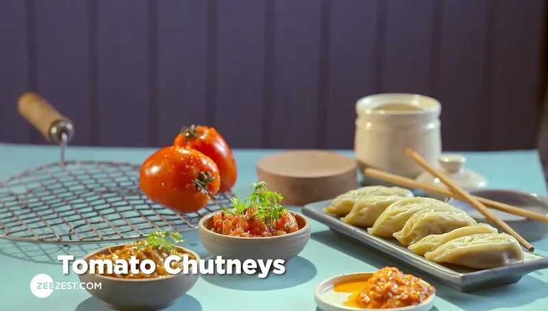 Tomato Pachadi, Momos Chutney & Tomato Chokha