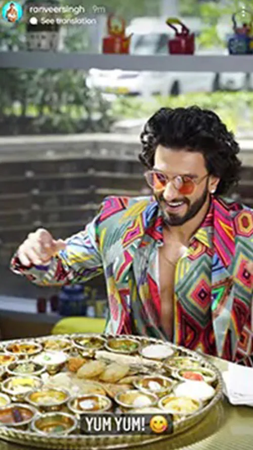 Ranveer Singh Devouring This Giant Gujarati Thali Will Make You Crave One